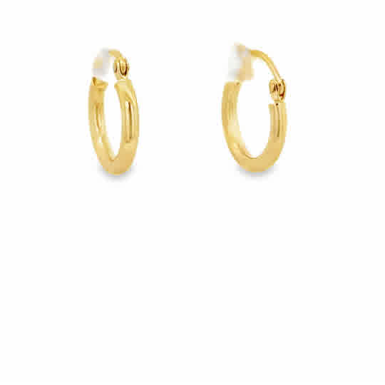 Small Hoop Earrings in Yellow Gold (425-00804) - Vardy's Jewelers - Cupertino CA