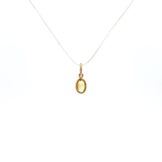 Drop Pendants With One Oval Sapphire in yellow gold (230-01205) - Vardy's Jewelers - Cupertino CA