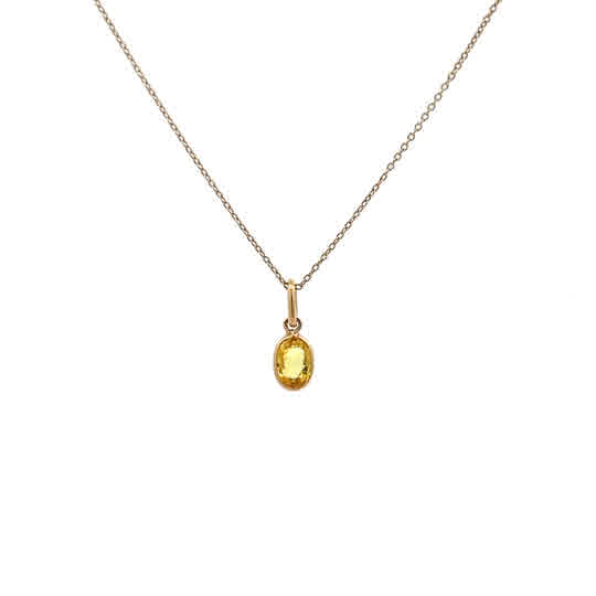 Drop Pennants With One Oval Sapphire in Yellow gold (230-01200) - Vardy's Jewelers - Cupertino CA