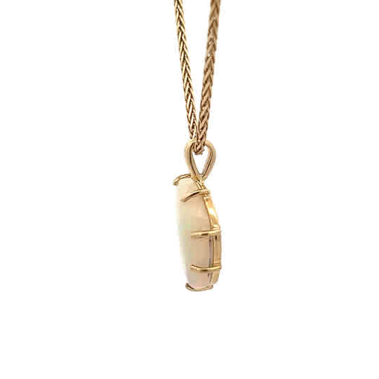 Vardy's Collection Free Form Cabochon Ethiopian Opal Pendant Necklace in 14K Yellow Gold (5.19ct) - My Store