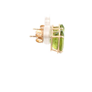 Oval Peridots Stud Earrings in Yellow Gold (210-01607) - Vardy's Jewelers - Cupertino CA