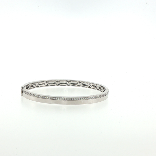 Diamond Bangle Bracelet in White Gold (170-33201) - Vardy's Jewelers - Cupertino CA
