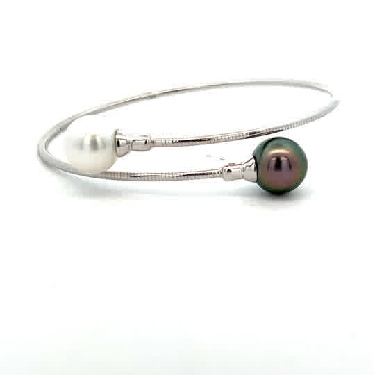 Tahitian Peacock Pearl bracelet in White Gold (330-00025) - Vardy's Jewelers - Cupertino CA