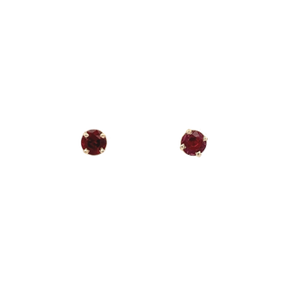 Round Ruby Stud Earrings in Yellow Gold (210-01505) - Vardy's Jewelers - Cupertino CA
