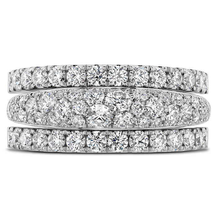 Vardy's Collection Hearts On Fire Cut Diamond Triple Row Fashion Ring in 18K White Gold (1.76ctw)