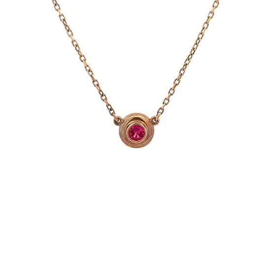 Bezel Setting Pendant in yellow gold (230-01409) - Vardy's Jewelers - Cupertino CA