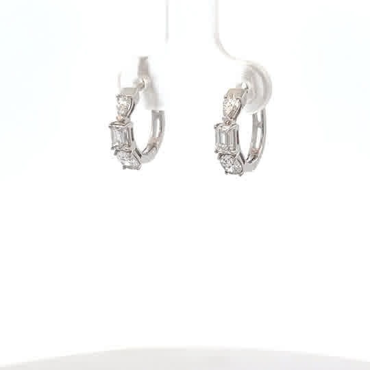 Vardy's Collection Polished Small Hoop Earrings in 18K Yellow Gold (0.99ct) - My Store