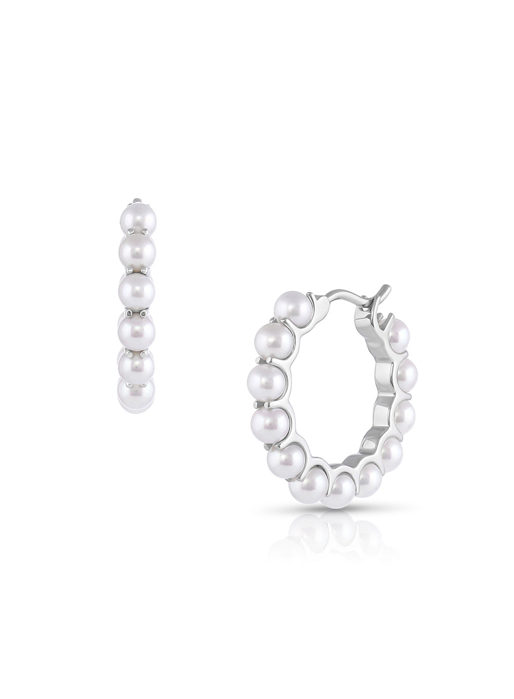 Cultured Pearl Hoop Earrings