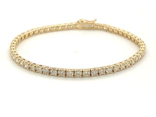 Yellow Gold Tennis Bracelet with Diamonds - My Store