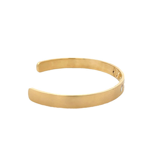 Bangle Bracelet With Various Shapes Diamonds in Yellow Gold (170-00827) - Vardy's Jewelers - Cupertino CA