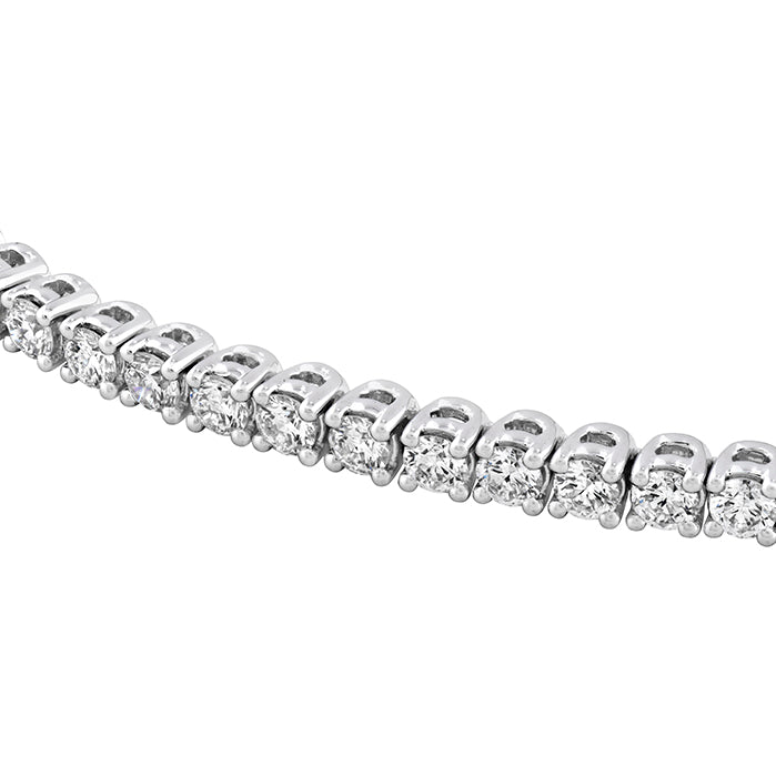 Classic 4 Prong Line Bracelet in White Gold (170-33315)