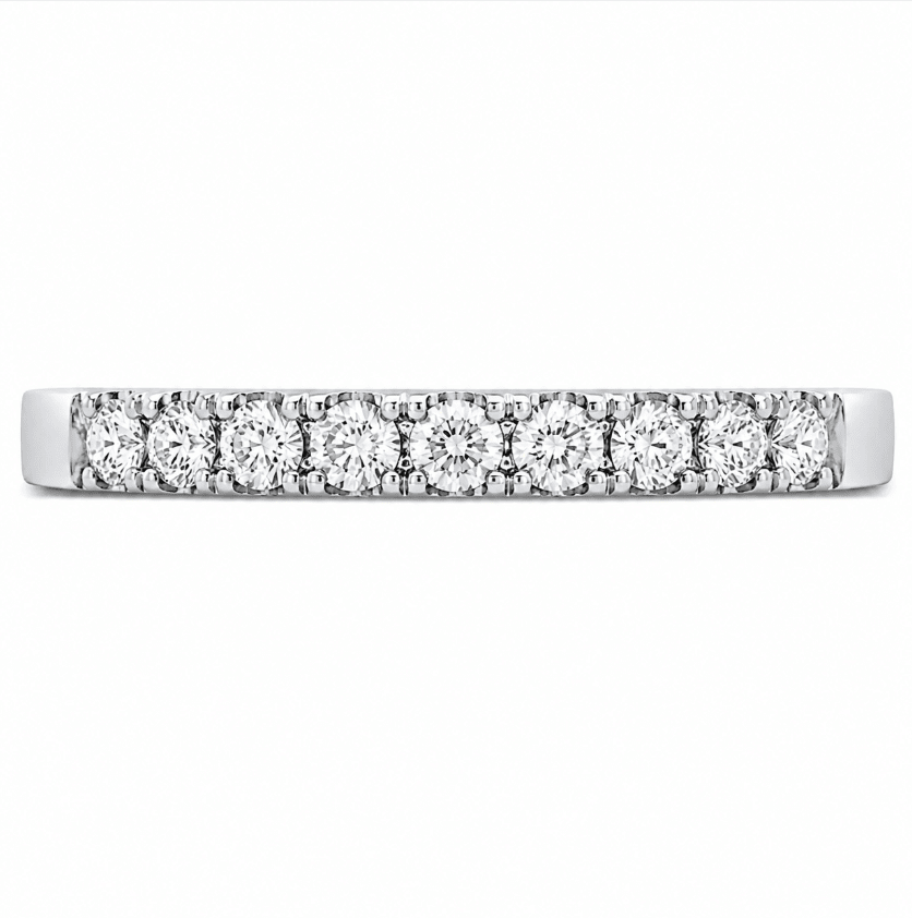 9 Stone Wedding Band in White Gold (110-01393)