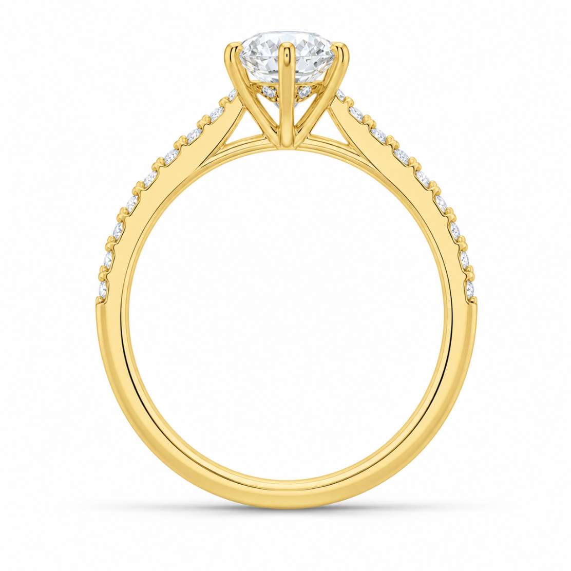Luxe Camilla Engagement Ring by Hearts On Fire in 18k Yellow Gold (140-01007)
