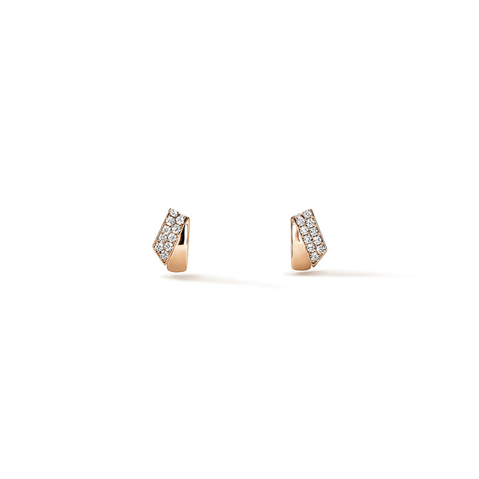 Vardy's Collection Inside Out Diamond Flip Small Hoop Earrings in 18K Yellow Gold (0.91ctw)
