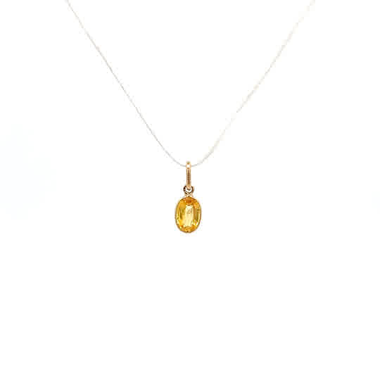 Drop Pennants With One Oval Sapphire in yellow gold (230-01198) - Vardy's Jewelers - Cupertino CA