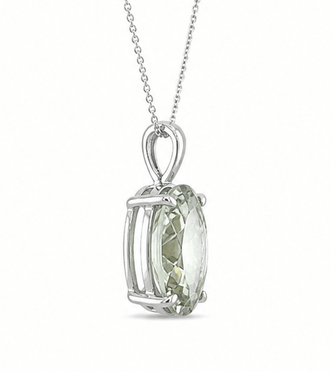 Aquamarine Drop Pendant in White Gold (230-01247)