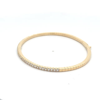 Vardy's Collection Round Diamond Bangle Bracelet in 18K Yellow Gold (1.02ctw) - My Store
