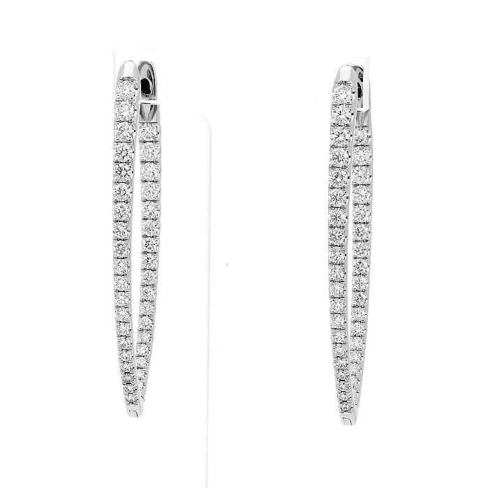 Imperial Diamond Hoop Earrings in Yellow Gold (152-33332)