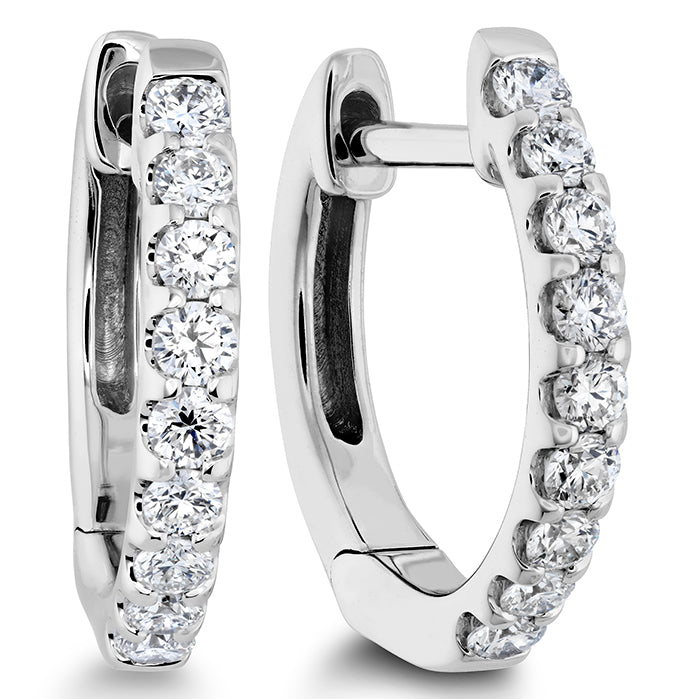 ODESSA HUGGIES Earrings in White Gold (152-00496) - Vardy's Jewelers - Cupertino CA