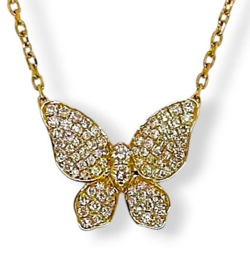 Butterfly Pendant in Yellow Gold (160-33583)