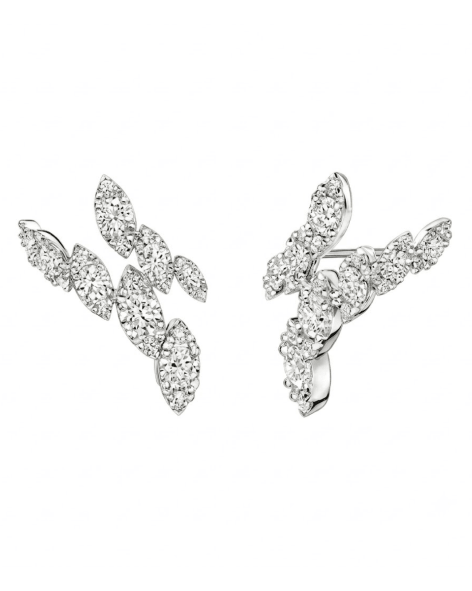 BYPASS Diamond Earrings in White Gold (152-33241)