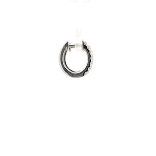 Vardy's Collection Round Diamond Polished White Medium Hoop Earrings in 14K White Gold (0.49ct) - My Store