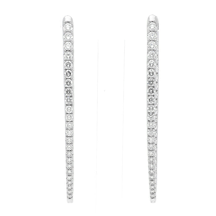 Imperial Diamond Hoops in White Gold (152-33333)