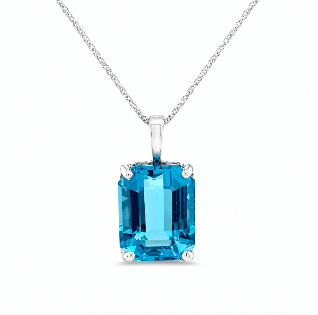 Cable Link Pendant in White Gold (230-01478)