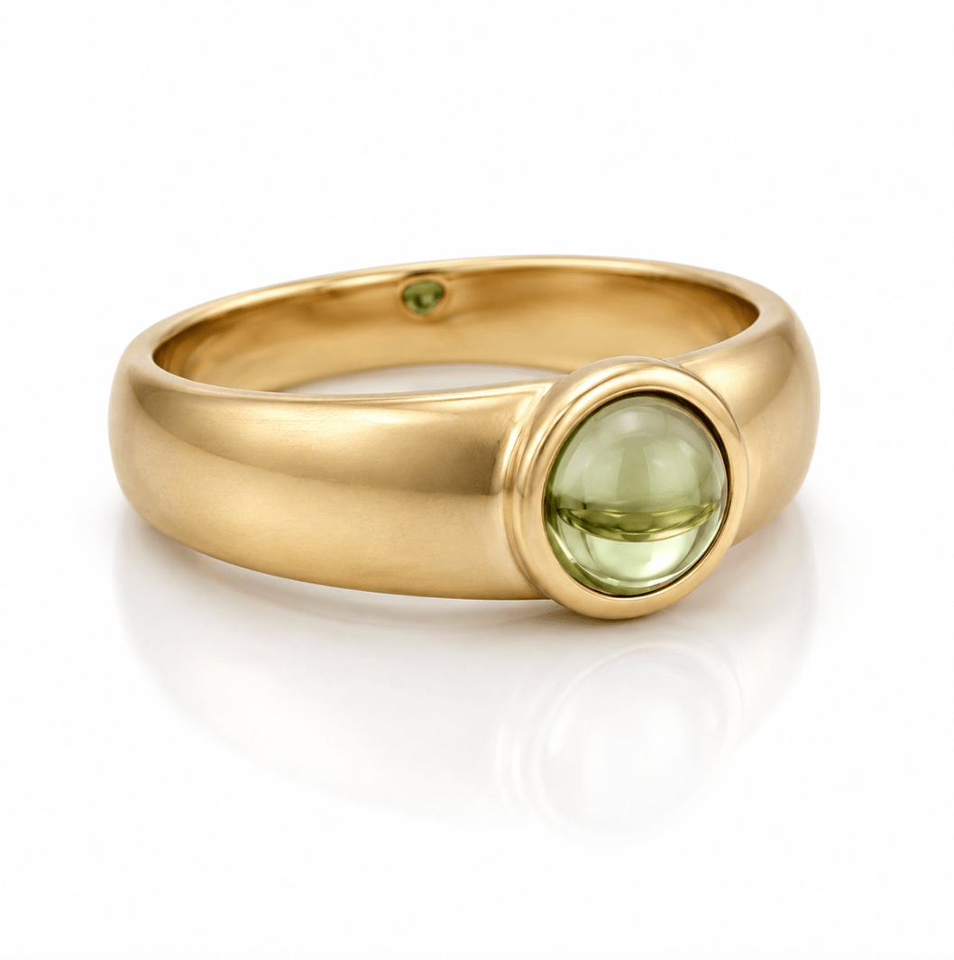 Cabochon Green Tourmaline Fashion Ring (200-01314)