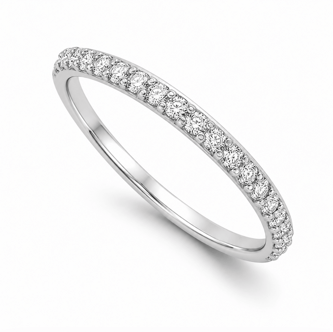 CAMILLA 3/4 Wedding Band by Hearts On Fire in White Gold (110-01437)