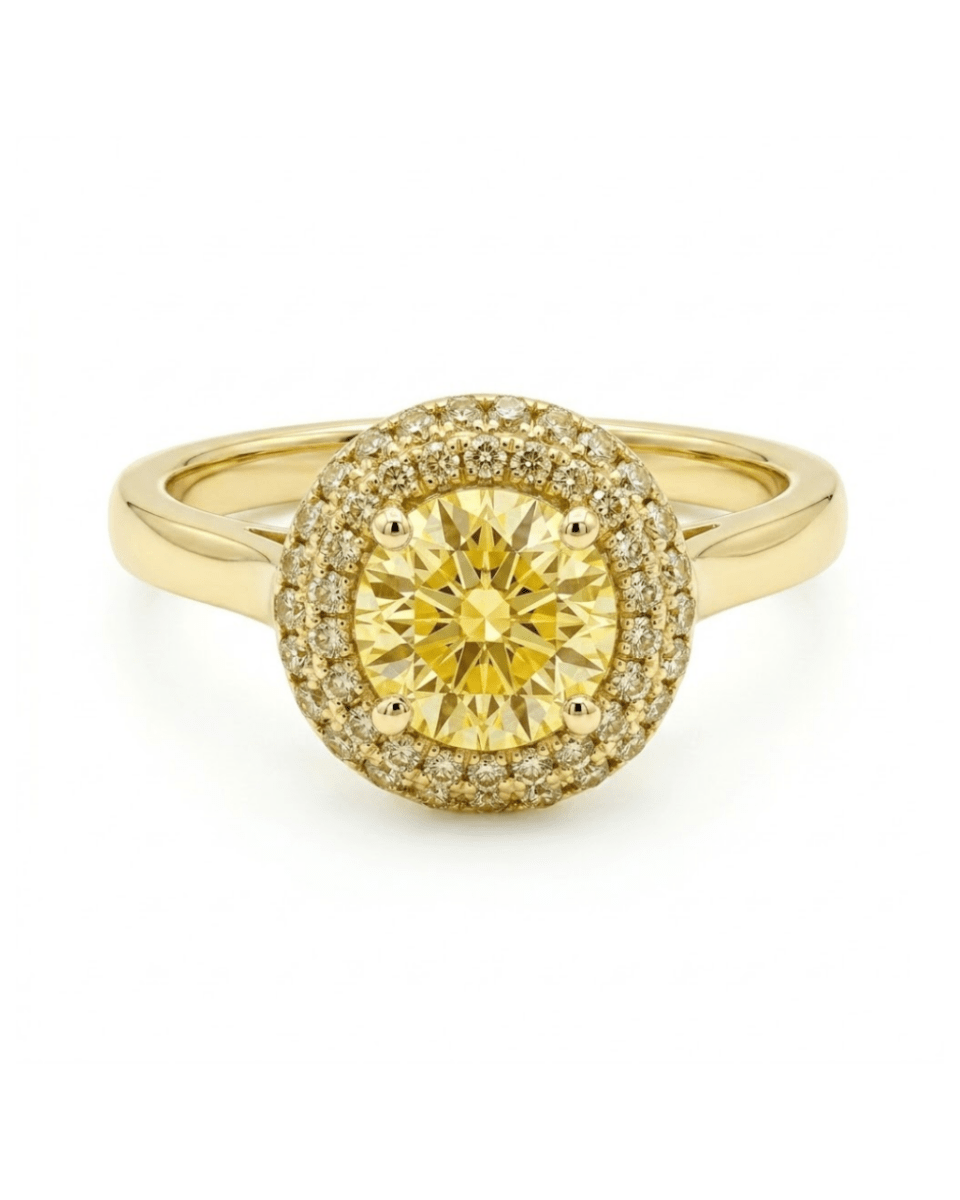 Center Diamond Fashion Ring in Yellow Gold (130-01094)