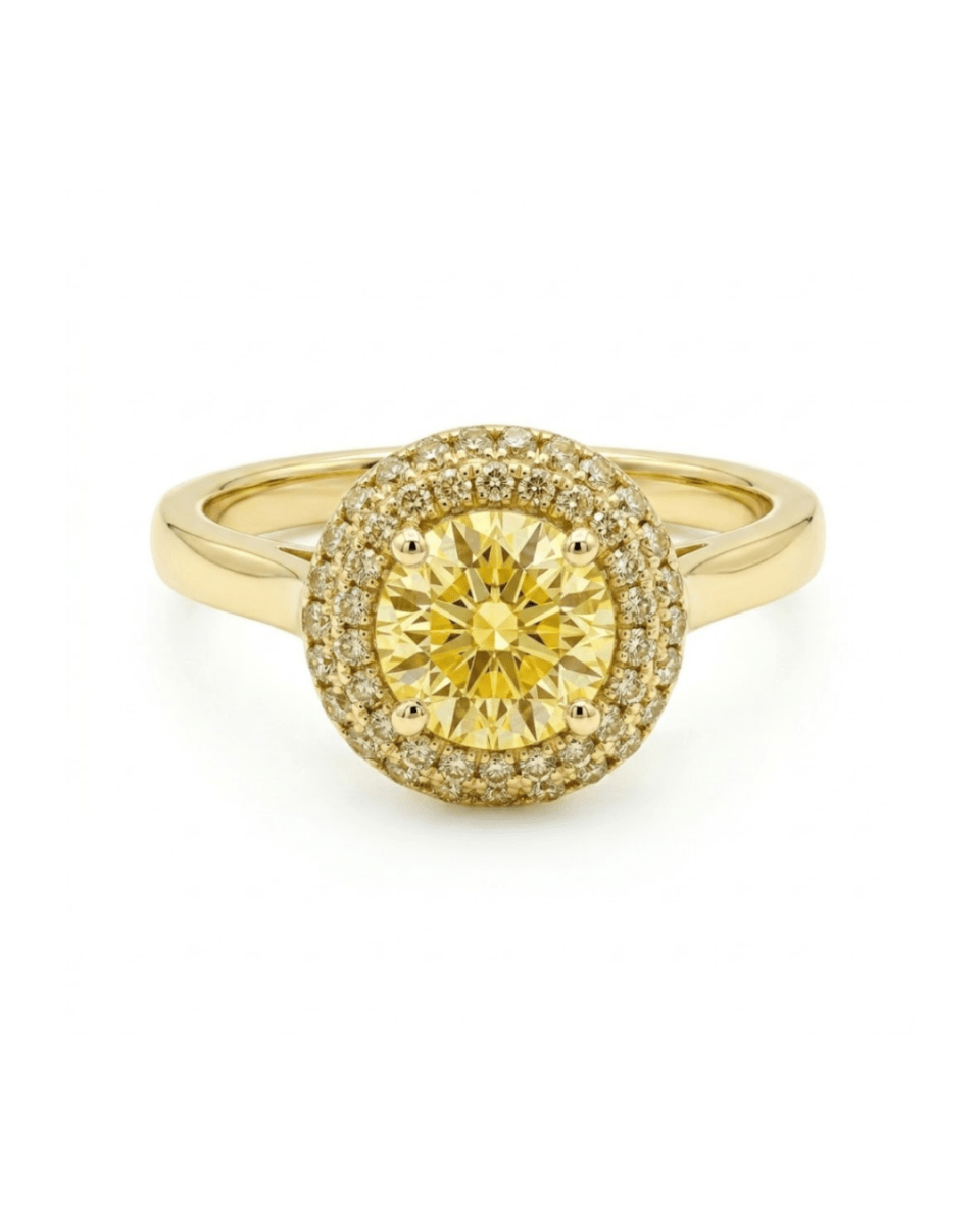 Center Diamond Fashion Ring in Yellow Gold (130-01094)