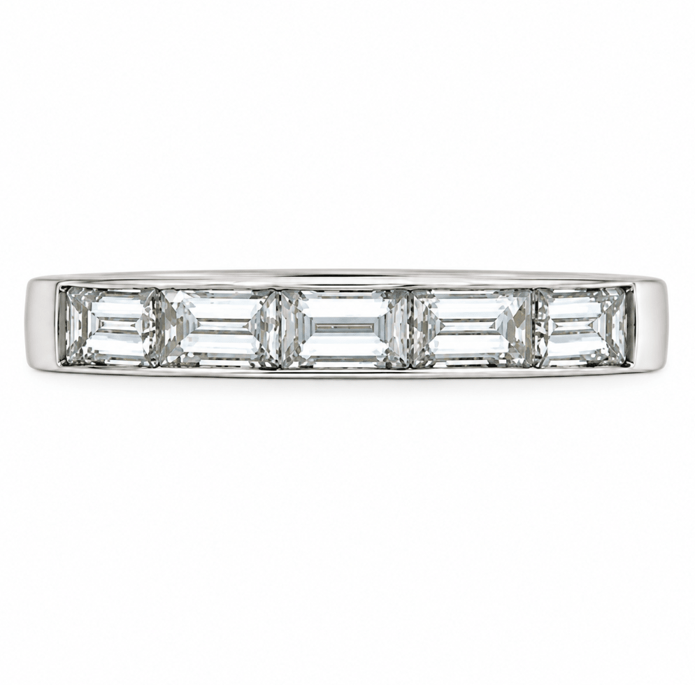 Channel Set Diamond Baguette Cut Band Platinum (110-33867)