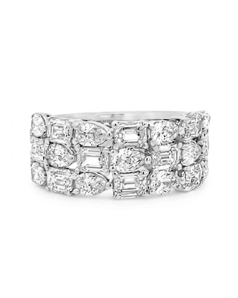 Cluster Fashion Ring in White Gold (130-01139)