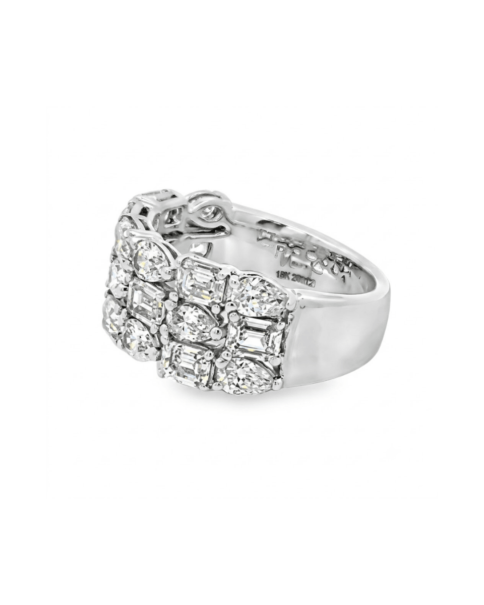 Cluster Fashion Ring in White Gold (130-01139)
