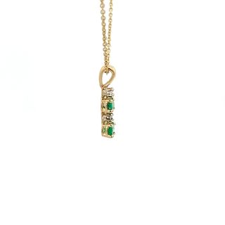 Freeform Pendant with Oval Emeralds and Diamonds (230-01429) - My Store