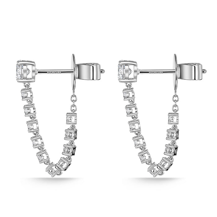 Essentials Draped Stiletto Diamond Earrings in White Gold (152-33323) - Vardy's Jewelers - Cupertino CA