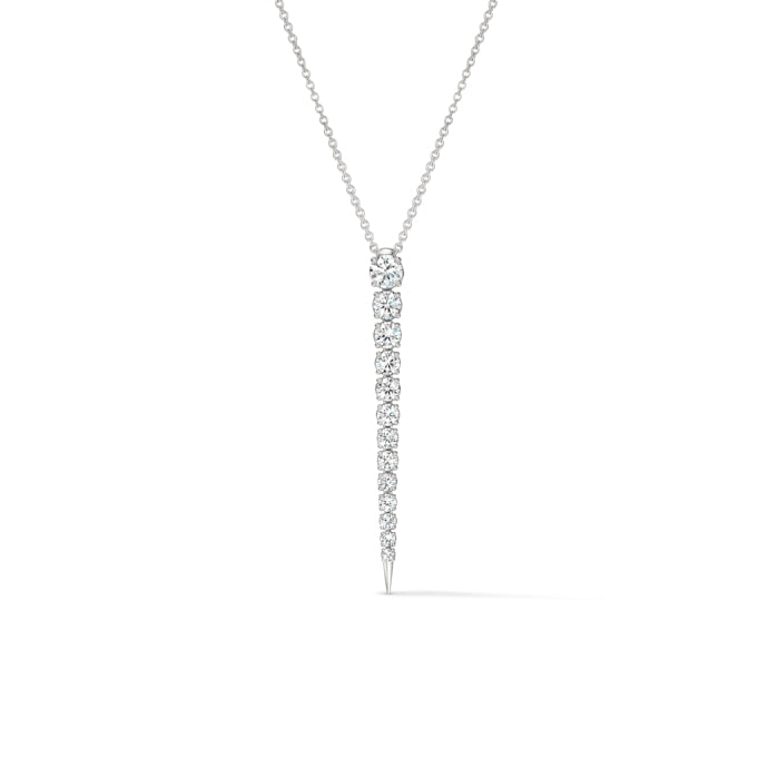 Icicle Diamond Drop Pendant in White Gold (160-33242)