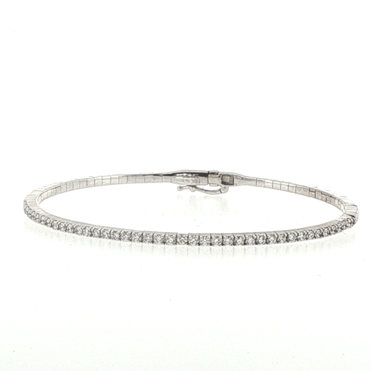 Diamond Bangle Bracelet in White Gold (170-33603)
