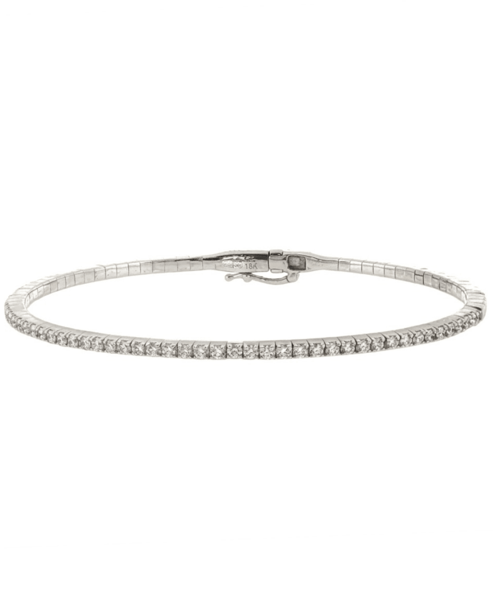 Diamond Bangle Bracelet in White Gold (170-33603)