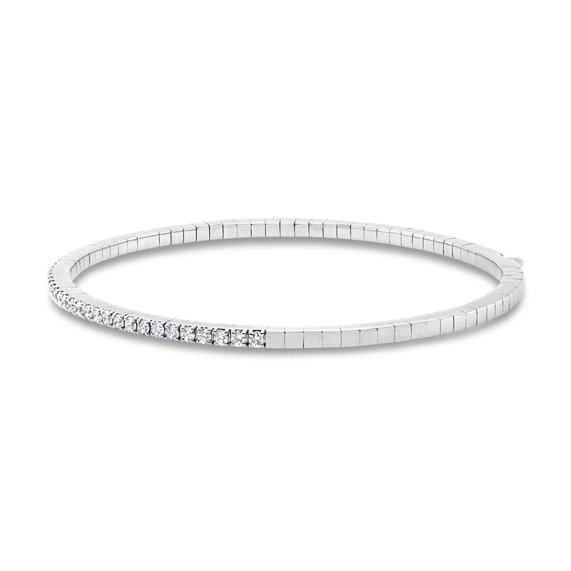 Diamond Bangle Bracelet in White Gold (170-33603)