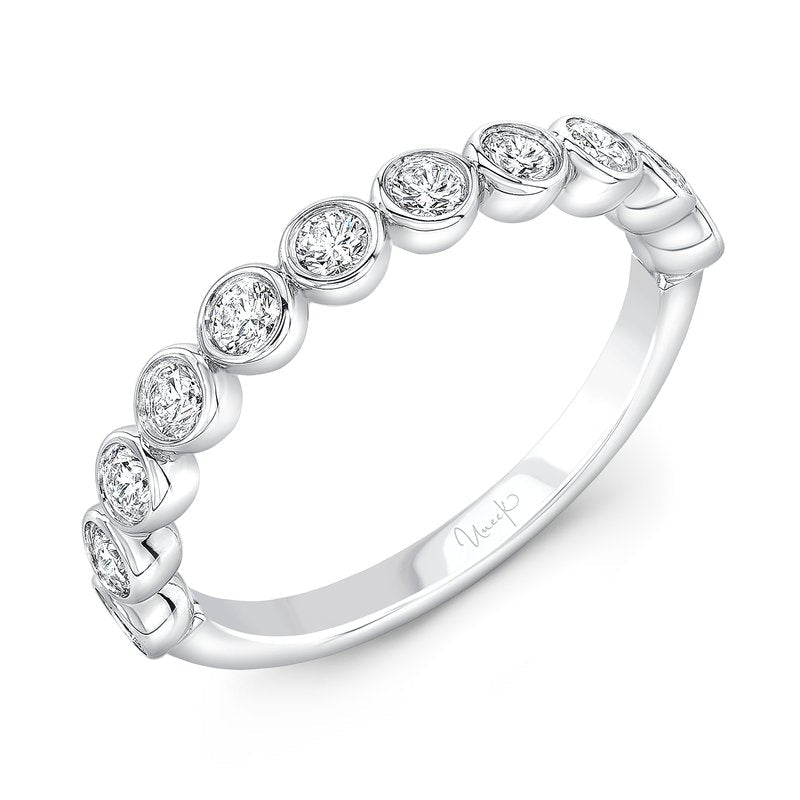 Diamond Bezel Set Wedding Band in White Gold (110-33605)
