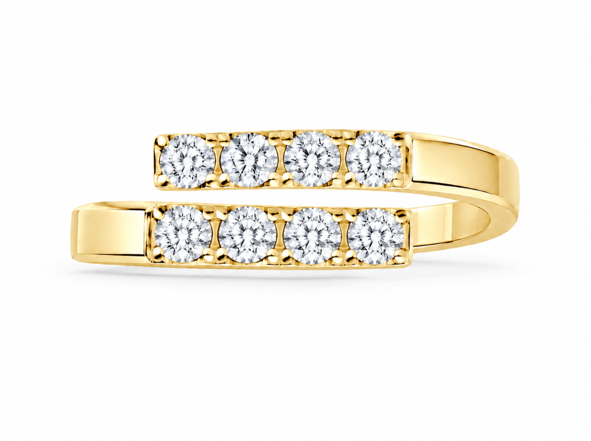 Diamond Bypass Fashion Ring in 14k Yellow Gold (110-33224)