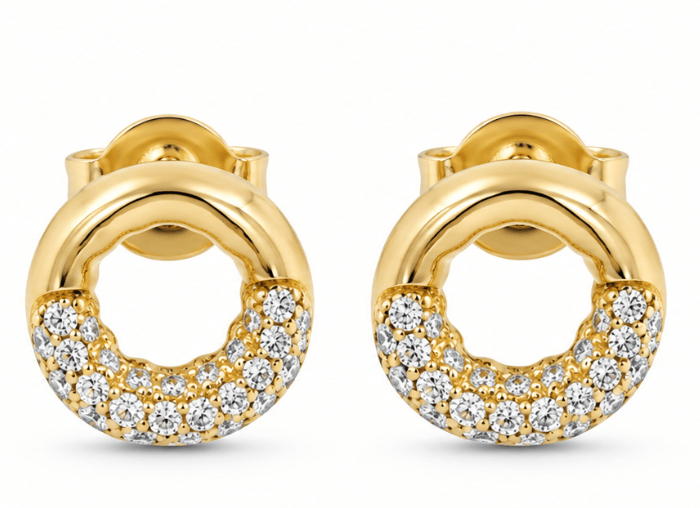 Diamond Earrings Stud in Yellow Gold (152-00449)