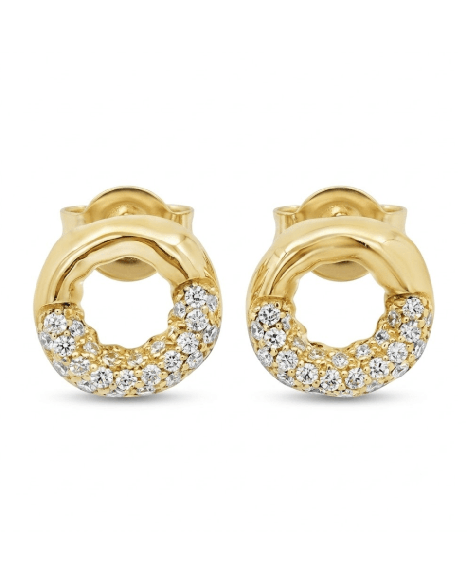 Diamond Earrings Stud in Yellow Gold (152-00449)