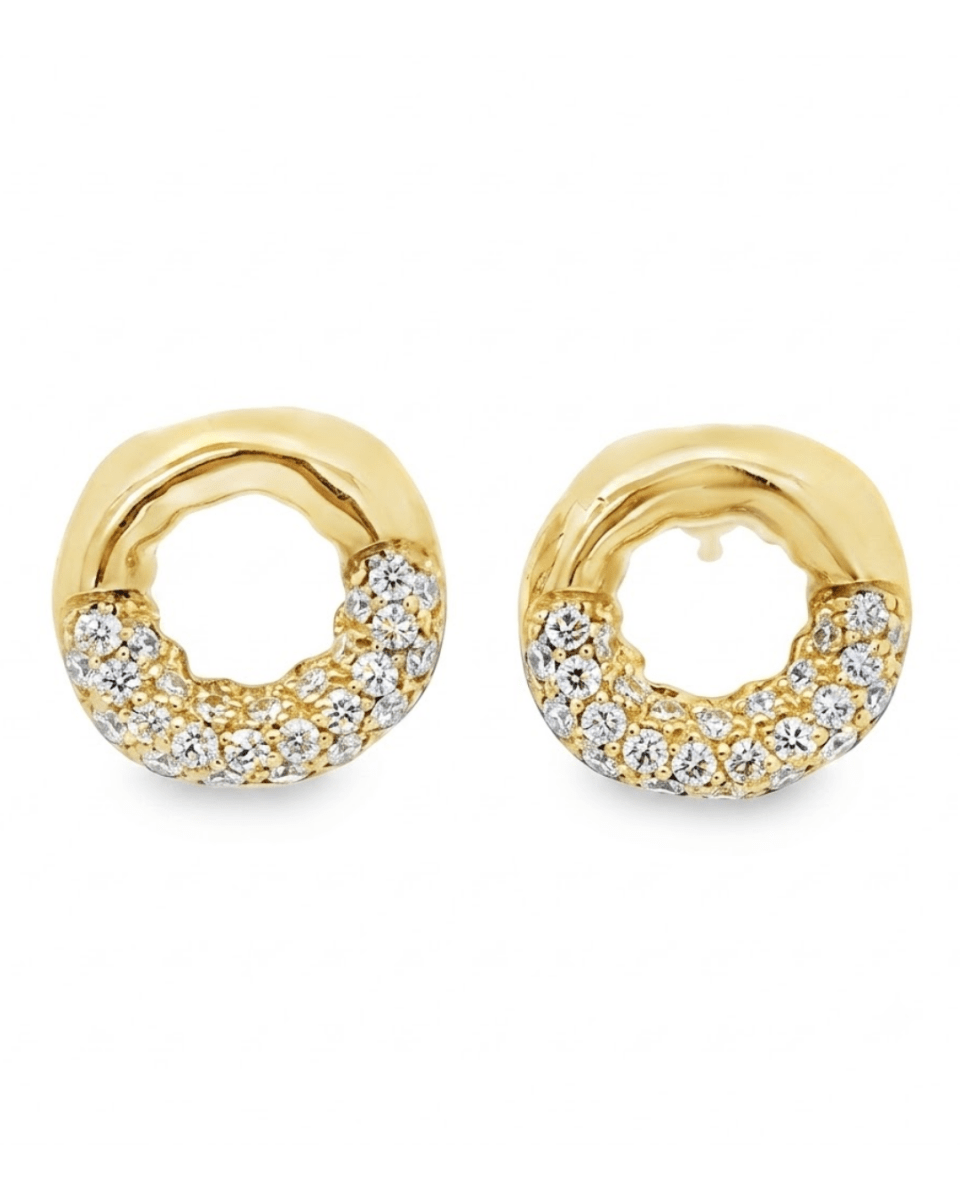 Diamond Earrings Stud in Yellow Gold (152-00449)