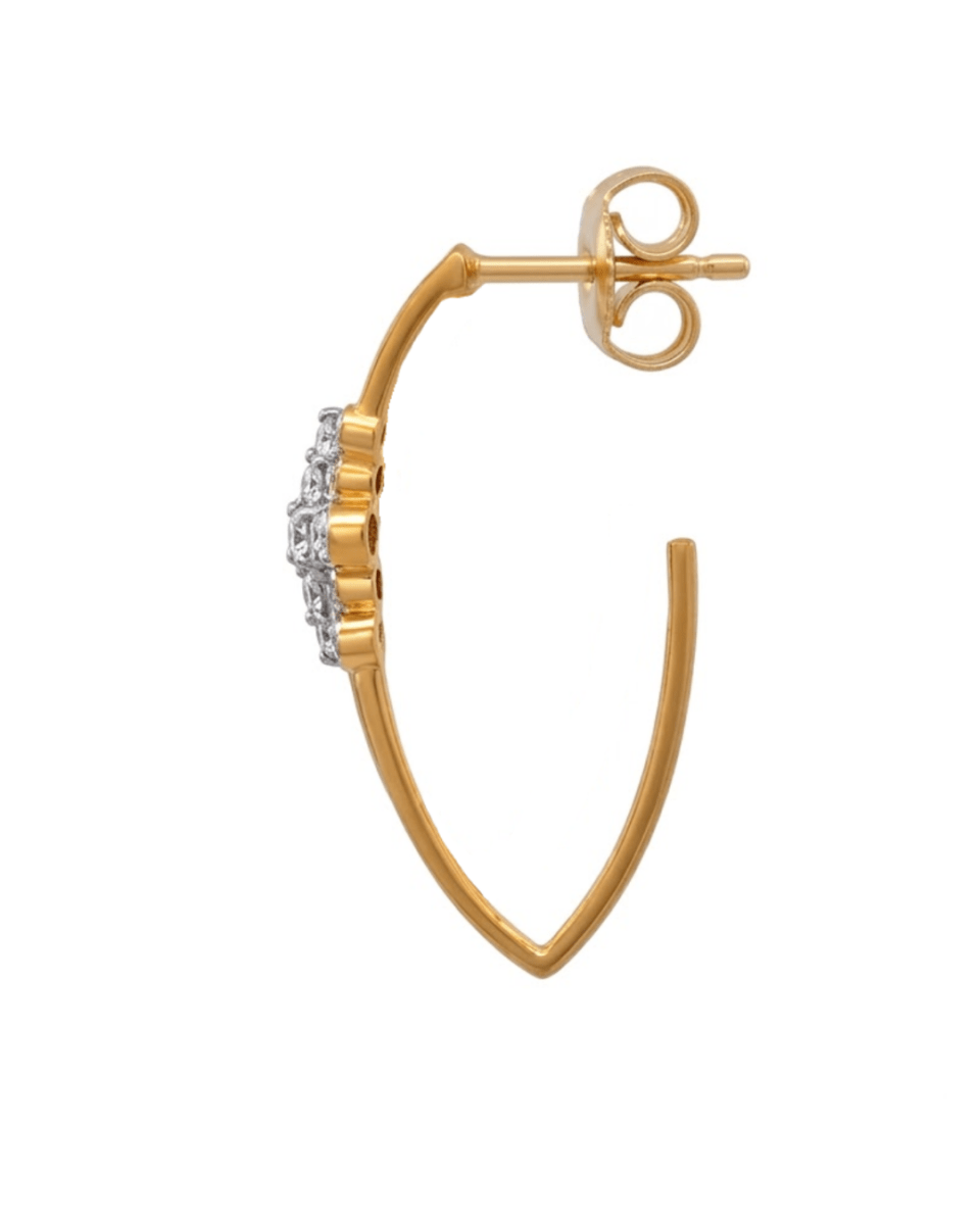 Diamond Hoop Earrings in Yellow Gold (152-00480)