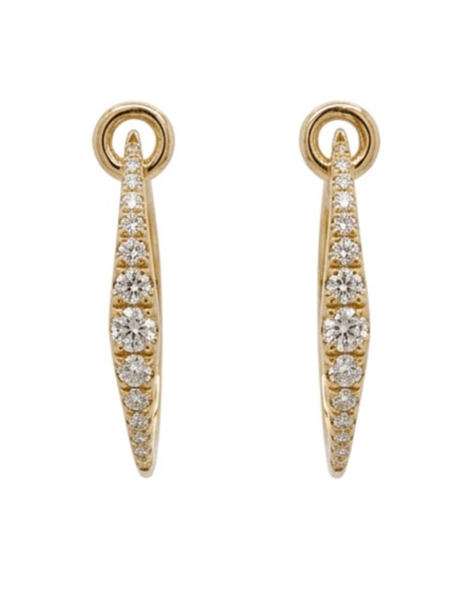 Diamond Hoop Earrings in Yellow Gold (152-33217)
