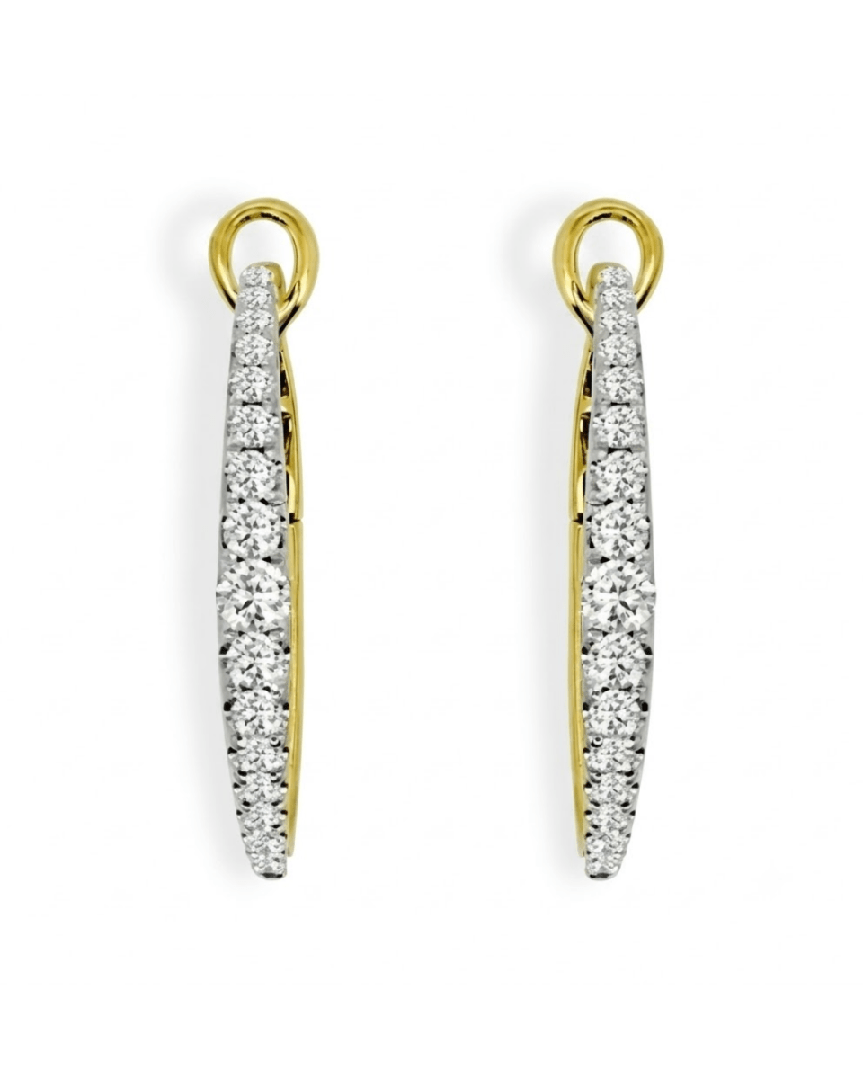 Diamond Hoops in Yellow Gold (152-33215)