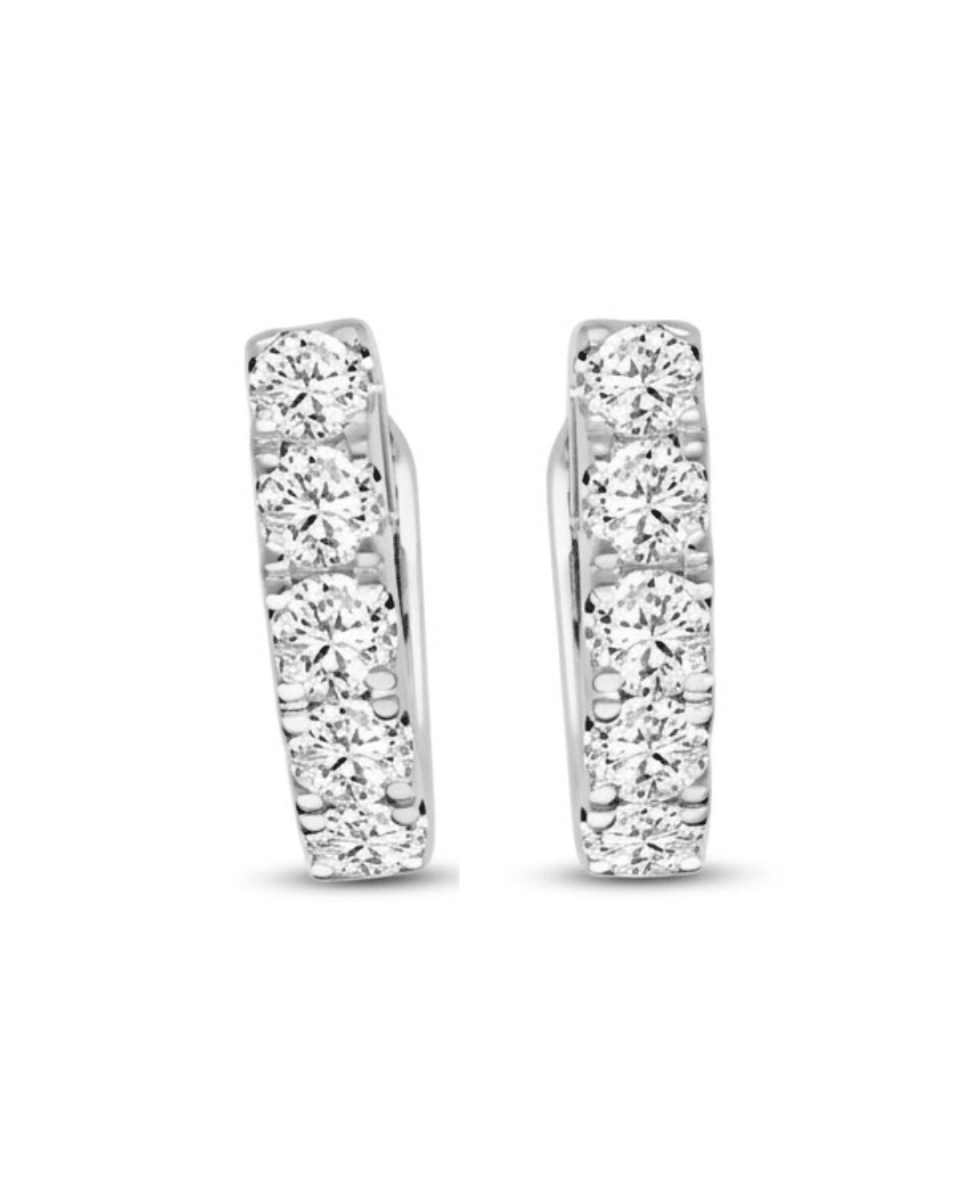 Diamond Huggies in White Gold (152-33645)